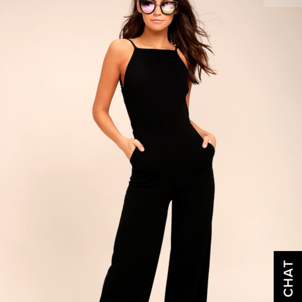 Black Backless Jumpsuit. Small NWT